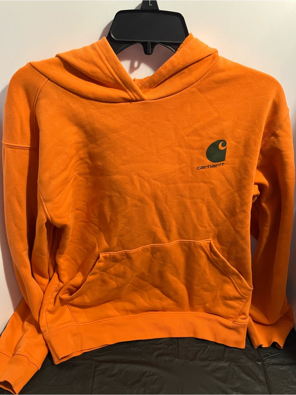 Carhartt Youth Bright Orange Hooded Sweatshirt with Logo